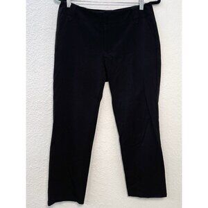 MONTEREY Womens SIZE 6 Black Straight Leg Cropped Stretch Chino PANTS Career EUC